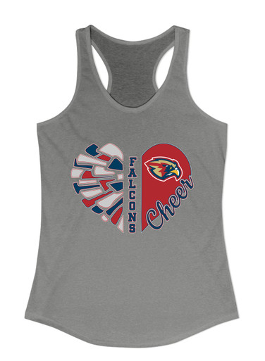 Pebblebrook Falcons Heart Cheer Women's Tank Top