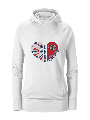 Pebblebrook Falcons Heart Cheer Women's Hoodie