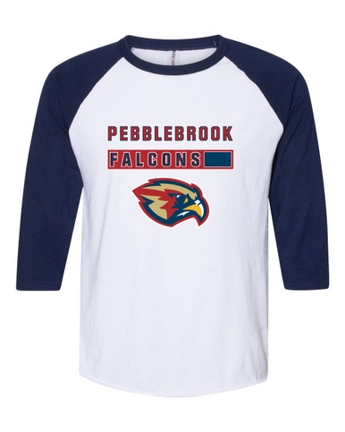 Pebblebrook Falcons Mascot #7 Women's Baseball T-Shirt