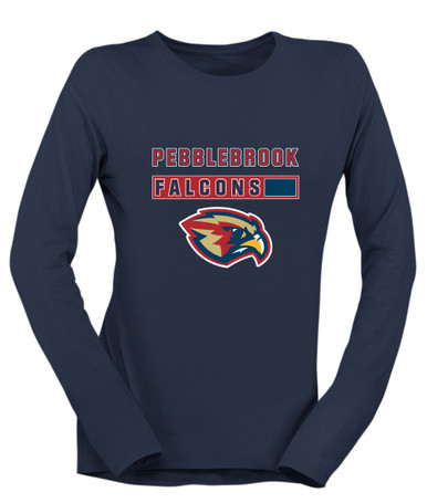 Pebblebrook Falcons Mascot #7 Women's LS T-Shirt