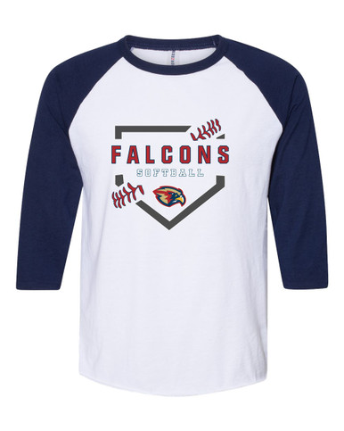 Pebblebrook Falcons Softball #2 Women's Baseball T-Shirt