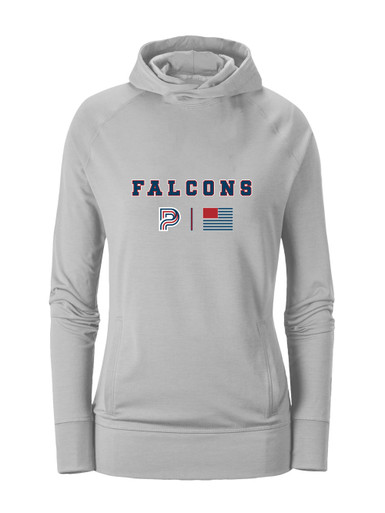 Pebblebrook Falcons P Script Team Colors Flag Women's Hoodie