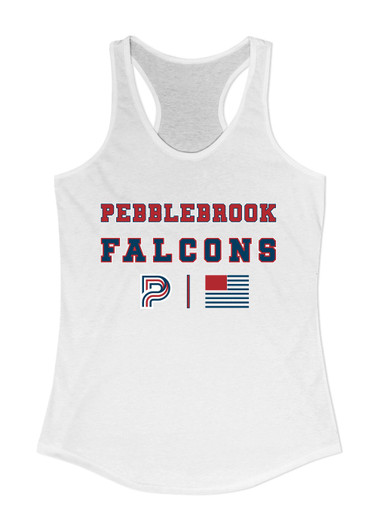 Pebblebrook Falcons P Script Spirit Flag Women's Tank Top