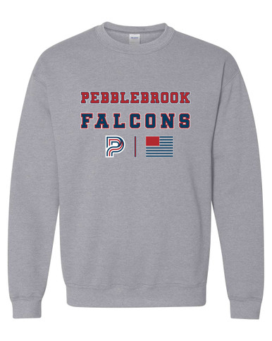 Pebblebrook Falcons P Script Spirit Flag Men's Sweatshirt