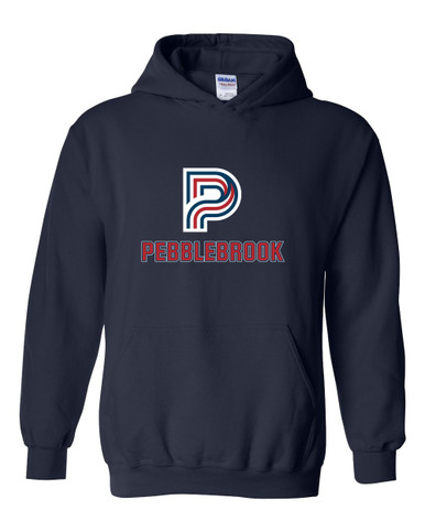 Pebblebrook Falcons P Script Mascot #2 Men's Hoodie
