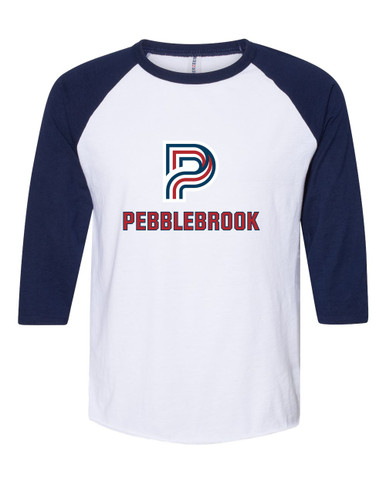 Pebblebrook Falcons P Script Mascot #2 Men's Baseball T-Shirt