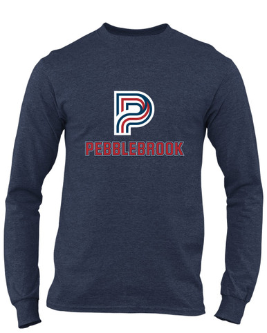 Pebblebrook Falcons P Script Mascot #2 Men's LS T-Shirt