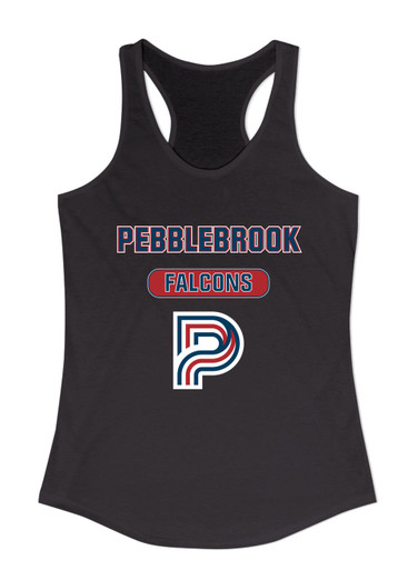 Pebblebrook Falcons P Script Mascot #3 Women's Tank Top