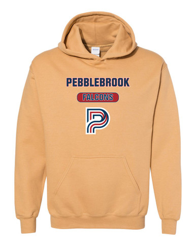 Pebblebrook Falcons P Script Mascot #3 Men's Hoodie