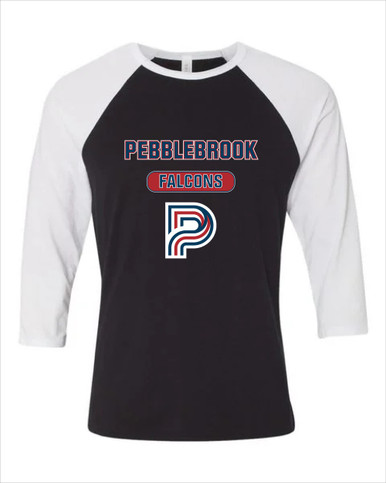 Pebblebrook Falcons P Script Mascot #3 Women's Baseball T-Shirt