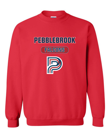 Pebblebrook Falcons P Script Mascot #3 Men's Sweatshirt