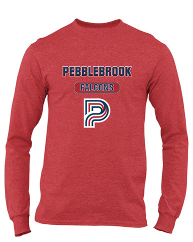 Pebblebrook Falcons P Script Mascot #3 Men's Premium LS T-Shirt