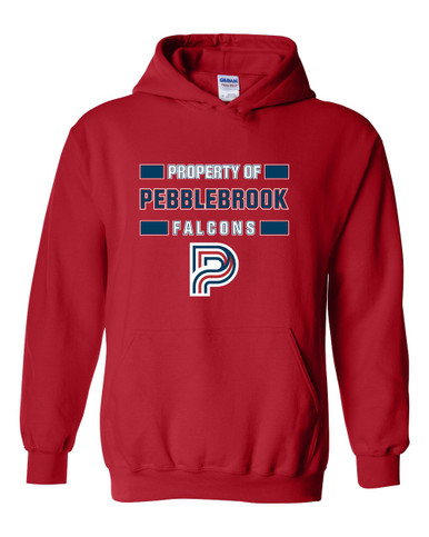 Pebblebrook Falcons P Script Property Of Men's Hoodie