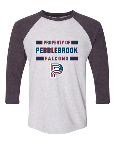 Pebblebrook Falcons P Script Property Of Women's Baseball T-Shirt