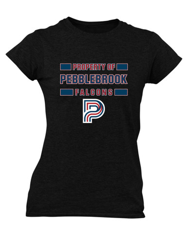Pebblebrook Falcons P Script Property Of Women's SS T-Shirt