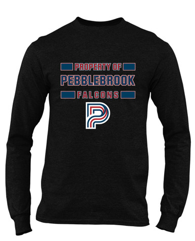 Pebblebrook Falcons P Script Property Of Men's LS T-Shirt