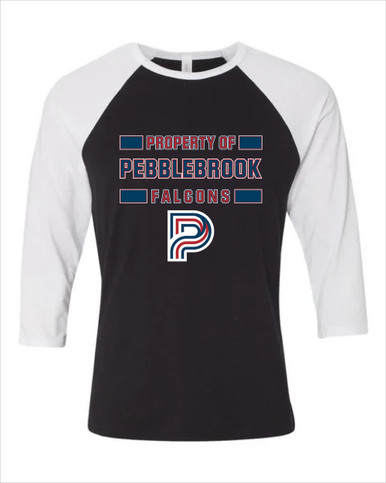 Pebblebrook Falcons P Script Property Of Men's Baseball T-Shirt