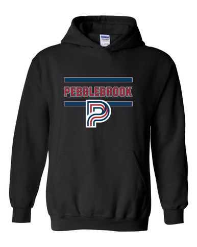 Pebblebrook Falcons P Script Mascot #4 Men's Hoodie