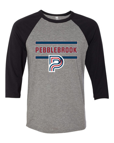 Pebblebrook Falcons P Script Mascot #4 Women's Baseball T-Shirt