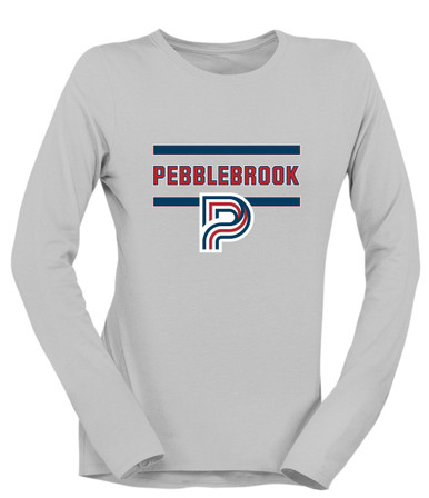 Pebblebrook Falcons P Script Mascot #4 Women's LS T-Shirt