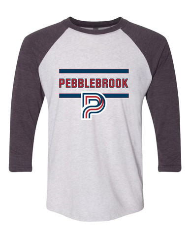 Pebblebrook Falcons P Script Mascot #4 Men's Baseball T-Shirt