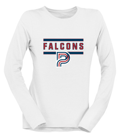 Pebblebrook Falcons P Script Mascot #5 Women's LS T-Shirt