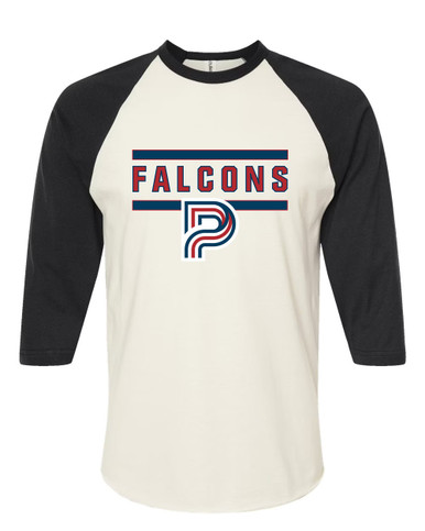 Pebblebrook Falcons P Script Mascot #5 Women's Baseball T-Shirt