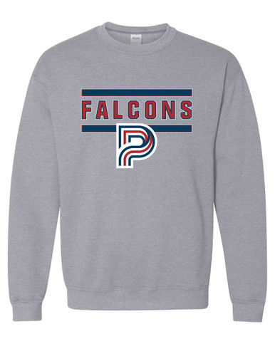 Pebblebrook Falcons P Script Mascot #5 Men's Sweatshirt