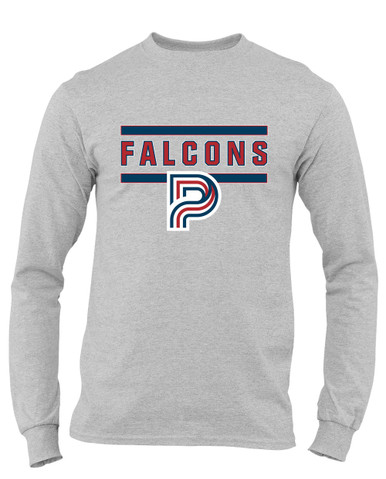 Pebblebrook Falcons P Script Mascot #5 Men's Premium LS T-Shirt