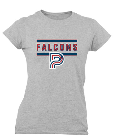 Pebblebrook Falcons P Script Mascot #5 Women's Premium SS T-Shirt