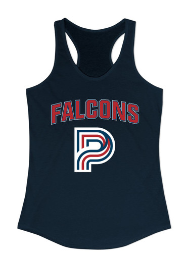 Pebblebrook Falcons P Script Mascot #6 Women's Tank Top