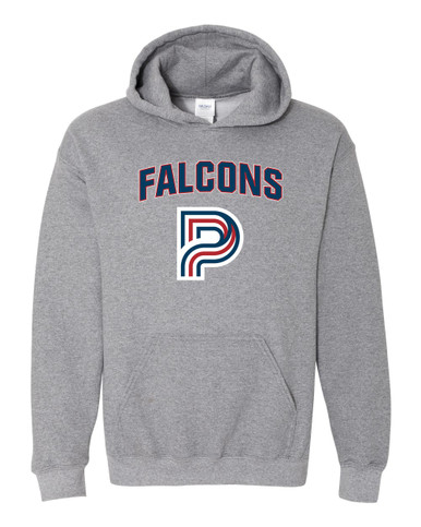 Pebblebrook Falcons P Script Mascot #6 Men's Hoodie