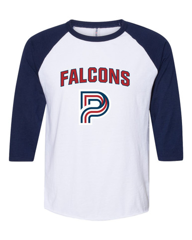 Pebblebrook Falcons P Script Mascot #6 Women's Baseball T-Shirt