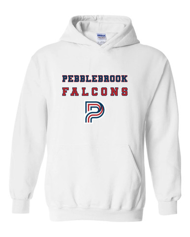 Pebblebrook Falcons P Script Spirit Men's Hoodie