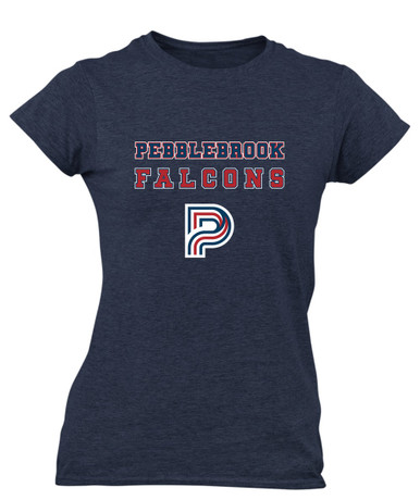 Pebblebrook Falcons P Script Spirit Women's Premium SS T-Shirt