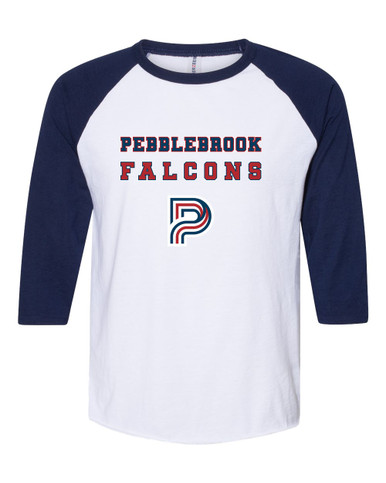 Pebblebrook Falcons P Script Spirit Men's Baseball T-Shirt