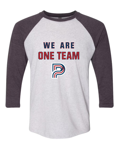 Pebblebrook Falcons P Script We Are One Team Women's Baseball T-Shirt