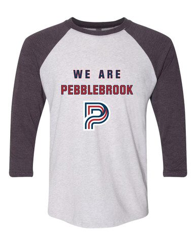 Pebblebrook Falcons P Script We Are Men's Baseball T-Shirt