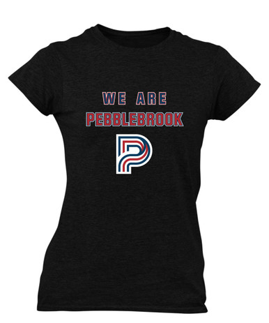 Pebblebrook Falcons P Script We Are Women's Premium SS T-Shirt
