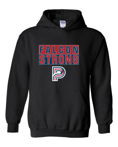 Pebblebrook Falcons P Script Strong #1 Men's Hoodie