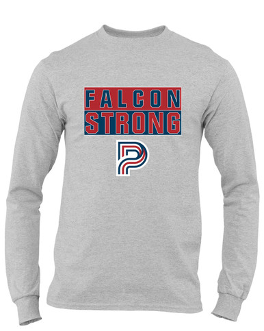 Pebblebrook Falcons P Script Strong #1 Men's LS T-Shirt