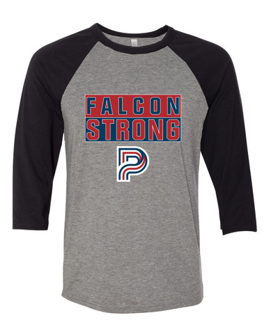 Pebblebrook Falcons P Script Strong #1 Men's Baseball T-Shirt