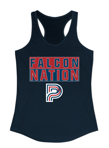 Pebblebrook Falcons P Script Nation #1 Women's Tank Top