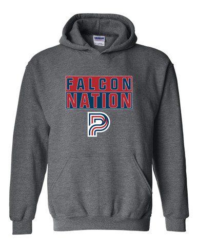 Pebblebrook Falcons P Script Nation #1 Men's Hoodie