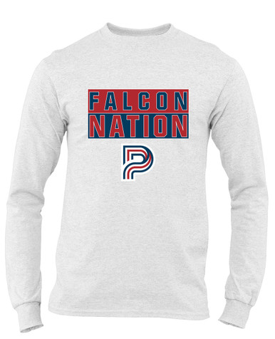 Pebblebrook Falcons P Script Nation #1 Men's Premium LS T-Shirt