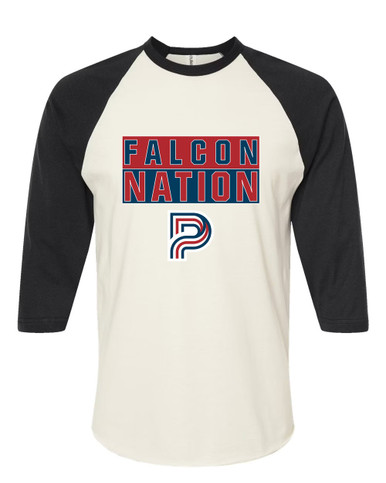 Pebblebrook Falcons P Script Nation #1 Men's Baseball T-Shirt