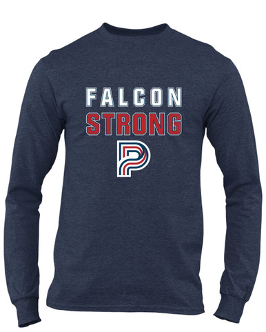 Pebblebrook Falcons P Script Strong #2 Men's LS T-Shirt