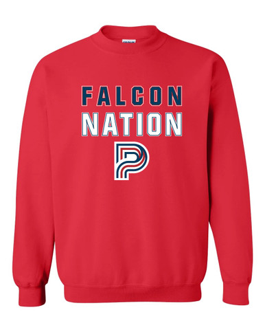 Pebblebrook Falcons P Script Nation #2 Men's Sweatshirt