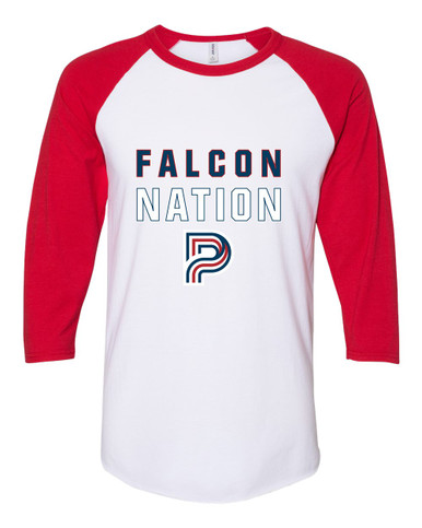 Pebblebrook Falcons P Script Nation #2 Men's Baseball T-Shirt
