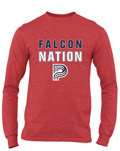 Pebblebrook Falcons P Script Nation #2 Men's LS T-Shirt
